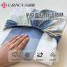 洁丽雅（Grace）抗菌床笠裸睡吸汗透气床罩床垫保护套学生宿舍 90*200cm 朴实蓝 实拍图