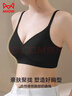 猫人无痕内衣女士小胸聚拢文胸提拉上托防下垂无钢圈性感聚拢胸罩黑L 实拍图