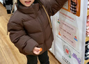 优衣库童装男童女童蓬松羽绒茄克外套夹克羽绒服478148 38 深褐色 110 实拍图