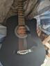 维卡斯（WEIKASI）民谣吉他初学者木吉他单板新手入门练习琴guitar吉它学生男女乐器 38英寸纯黑色+礼包【初学推荐】 实拍图
