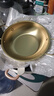 【韩剧同款】加厚不锈钢干锅海鲜锅火锅金色平底浅锅双耳锅泡面锅 迷你款17cm【金色】双柄汤锅 实拍图