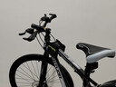 EG7山地自行车成人学生变速越野单车双减震赛车26寸青少年男女 辐条【加厚防滑轮-更安全】黑白 27.5寸21速【适合：175-190CM】 实拍图