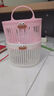 可爱壁挂式收纳篮多功能厨房浴室小挂篮免打孔挂墙首饰盒小号 粉色大嘴挂壁收纳盒 实拍图