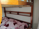 临稚胡桃木 儿童上下床实木高低床双层床上下铺床两层木床子母床 爬梯款 上铺宽1.15米下铺宽1.35米 实拍图