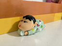 曼影蜡笔小新爬行玩具礼盒潮玩公仔骑车抬头可动感新生活拉绳发条玩具 【不想起床】蜡笔小新 实拍图