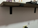 墙上置物架一字隔板厨房搁板客厅墙壁挂装饰架实木墙面墙架子 长120宽20厚2/配2支架 实拍图
