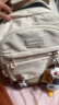 爱迪生发明家初中生书包大容量多隔层背包男女生高中学生双肩包 K071-3 卡其色 实拍图
