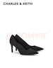 CHARLES&KEITH简约通勤尖头高跟鞋子女鞋休闲单鞋生日新年礼物CK1-60280245-1 Black Textured黑色纹理 36 实拍图
