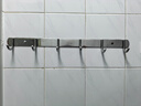 海立304不锈钢30601-6免打孔厨房墙壁挂钩连排粘钩浴室卫生间衣服帽钩 实拍图