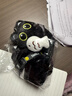 Murcia可爱呆萌抱小鱼大眼黑猫挂件毛绒玩偶情侣包挂件创意小黑猫钥匙扣 实拍图