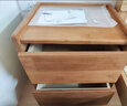 京东京造家居悦枫实木床头柜 天然橡胶木双层储物 收纳卧室储物柜原木色 实拍图