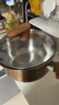 苏泊尔304不锈钢汤锅奶锅煮面锅木纹手柄18cm复底通用ET18JHBS01-WD 实拍图