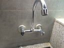 壹品印象厨房水槽洗菜盆双孔水龙头阳台洗衣台拖把洗手池冷热混水阀 双把大弯款【精铜主体】 实拍图