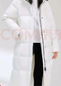 雪中飞【鹅绒】羽绒服女士大长款连帽2025冬爆款修身防寒保暖外套 云朵白|8211 M 165/88A 实拍图