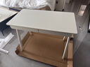 华舟实木书桌简约小户型家用写字桌台式电脑桌卧室学习桌 1.0米白色 实拍图