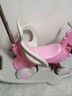 有喜娃木马儿童摇马多功能两用1-3-5宝宝生日礼物玩具车加大婴儿摇摇马 粉二合一靠背围栏推把+音乐 实拍图