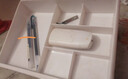 京东物流 化妆品收纳盒梳妆台置物架桌面高级感整理抽屉柜 中号2层（1层抽屉+1层顶部置物架） 24*20*12cm 透明白 实拍图