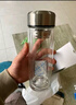 京东京造 茶杯 双层玻璃水杯男士泡茶水分离隔热杯子500ml 实拍图