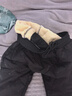 稻草人（MEXICAN）休闲裤子男青年加绒裤男加厚保暖棉裤防风防水裤 黑色束脚 2XL  实拍图