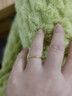 六福珠宝 黄金戒指实心素圈足金情侣戒指 计价 11号-约1.24克 实拍图