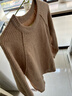 优衣库童装男童女童souffle yarn舒芙蕾针织衫长袖毛衣478142 32 深米色 150 实拍图