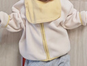 嘟嘟家儿童外套春装男童奥粒绒开衫长袖衣女童春季保暖绒服宝宝卡通外衣 米白色 90 实拍图