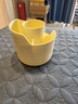 得力（deli）多功能分格旋转笔筒 大容量桌面收纳盒 手机支架 办公用品 可旋转黄色PK414 实拍图