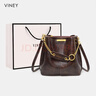 viney轻奢水桶包包女包牛皮斜挎包高档送生日情人节礼物女朋友老婆 【咖色】新年送女生大容量通勤实用腋下包 品牌时尚百搭休闲通勤单肩包 实拍图