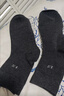 浪莎袜子男纯棉男袜抗菌全棉舒适黑色男士袜子中筒商务休闲棉袜6双装 实拍图