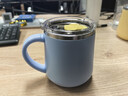 彩致（CAIZHI）马克杯304不锈钢水杯咖啡杯带盖家用双层防烫喝水杯子浅蓝CZ6280 实拍图