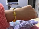 喜上眉梢喜饰黄金古法金珠999足金散珠硬金光面磨砂转运珠路路通圣诞礼物 4mm 重工古法珠七颗 1.75g 实拍图