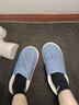 利达妮（TZLDN）防水全包棉拖鞋男士秋冬居家居防滑保暖包跟羽绒棉鞋女毛拖鞋冬季 深蓝【羽绒布耐脏，易清洗】 42-43 【适合41-42】 实拍图