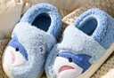 幸福玛丽（Cheerful Mario）鲨鱼儿童棉鞋包跟冬季男童拖鞋室内防滑宝宝棉拖鞋小童保暖家居鞋 实拍图