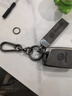 速现大众钥匙套帕萨特迈腾CC速腾朗逸车探岳途岳男途观L宝来探歌壳扣 A款灰色【锌合金】+皮绳8字扣 无规格 实拍图