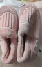 京东京造家居包脚棉拖鞋轻简毛绒保暖包跟棉拖鞋女款 花簇粉40-41 JZ-3222 实拍图
