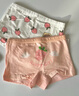 北极绒4条装儿童内裤女童发育期纯棉女孩学生10A抑菌平角短裤宝宝中大童 实拍图