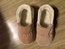 洁丽雅防水棉拖鞋男士秋冬季室内居家防滑保暖厚底踩屎感加绒全包棉鞋女 杏仁粉【升级款 抗菌+防滑贴片底】 38-39 (适合37-38) 实拍图