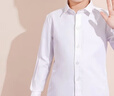 罗蒙儿童加绒白衬衫校园服饰款演出服 白色加绒衬衫 140 实拍图