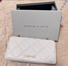 CHARLES&KEITH质感菱格链条小方钱包女包包女包生日礼物新年礼物CK6-10680924 Cream奶白色 XS 实拍图