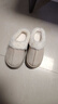 【福利价】4.5CM厚底麂皮绒外穿棉拖鞋女秋冬室内居家用毛毛棉拖 8805厚底4.5公分-米色 36-37 适合35-36 实拍图