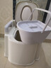 宝贝时代 【免安装】移动马桶老人坐便椅坐便器孕妇马桶老年人家用蹲坑凳 【升级PU软垫】（房间用）白 实拍图