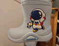 牧萌儿童雨鞋男童女童防水立体宝宝防滑耐磨卡通雨靴 太空人 17码 实拍图