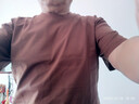 重磅纯棉短袖t恤男高档纯色印花休闲基础款内搭半袖打底衫 抹茶绿 XL  140-155斤 实拍图