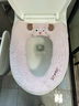 齐纳月马桶垫坐垫冬季马桶圈垫保暖坐便垫加厚马桶贴防水背面通用坐便套 可爱绵羊-米白【自带手提】 1个 实拍图