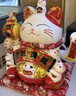 智汇招财猫开业大摆件自动招手电动摇手大号陶瓷新店开业大吉乔迁礼物 【生意兴隆】31*23*29当次日到 【礼盒+坐垫+围脖】电池插电两用 实拍图