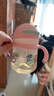 babycare小企鹅学饮杯 儿童吸管式水杯 儿童防漏防摔带手柄喝奶瓶含重力球 【升级款】240ml莱莎粉PPSU 升级 实拍图