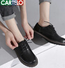 卡帝乐鳄鱼 CARTELO 英伦风复古小皮鞋女系带单鞋 KDLYJ-WF031 黑色 37  实拍图