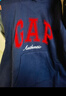 GAP女装2025秋季新款撞色Logo宽松抓绒套头连帽衫卫衣上衣 海军蓝 M (165/88A) 亚洲尺码 实拍图