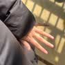 中国黄金（CHINA GOLD）足金碎冰冰戒指男女款黄金固口素圈指环七夕情人节礼物送女友老婆 碎碎冰戒指 圈号12 约1g 实拍图