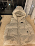 鸭鸭（YAYA）羽绒马甲女外穿秋冬新款情侣男女同款连帽马夹背心羽绒服外套 米白色 L /170(建议115-130斤) 实拍图